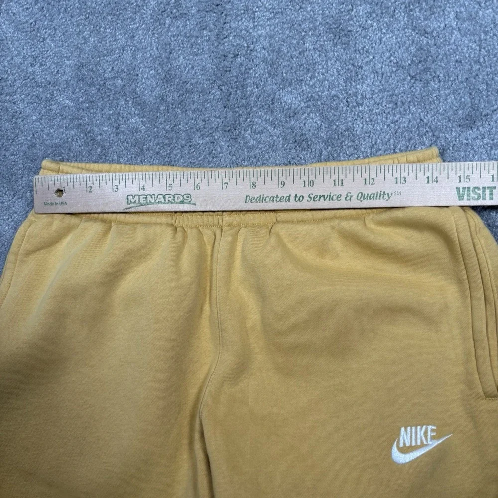 Nike‎ Sportswear Club Fleece Sweatpants Mens Mustard Yellow Joggers Athletic Gym